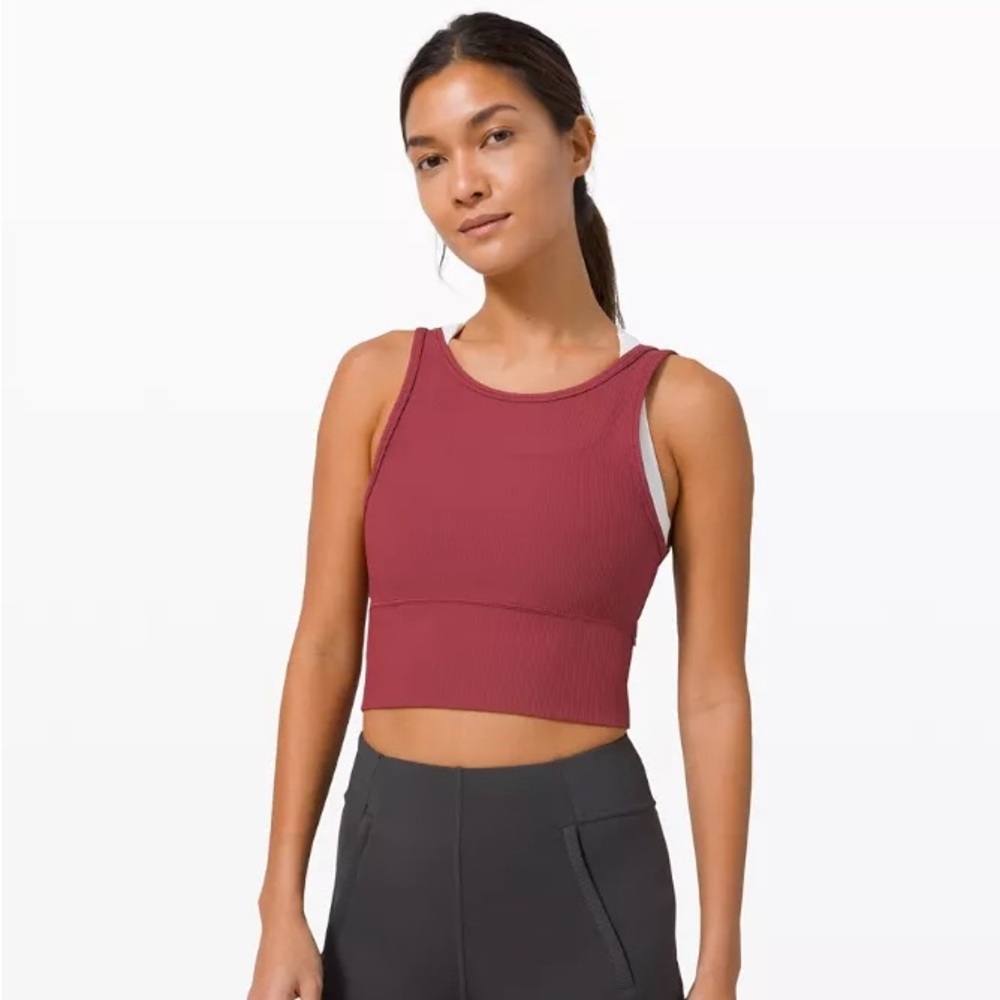 Lululemon Power Pivot Tank Top Ribbed Size 10